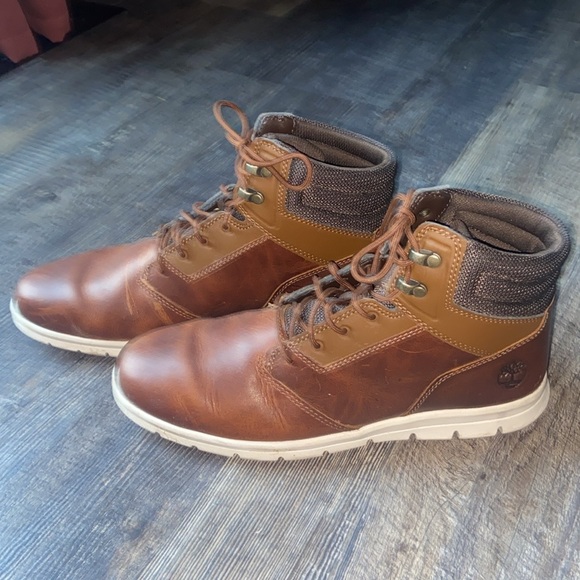 TIMBERLAND MEN'S GRAYDON MEMORY FOAM WATER RESISTANT SNEAKER BOOT BROWN Sz 8.5 - Picture 2 of 12